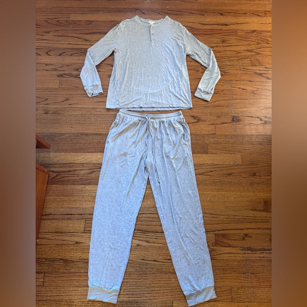 Eberjey Mens Light Gray Pajama Set